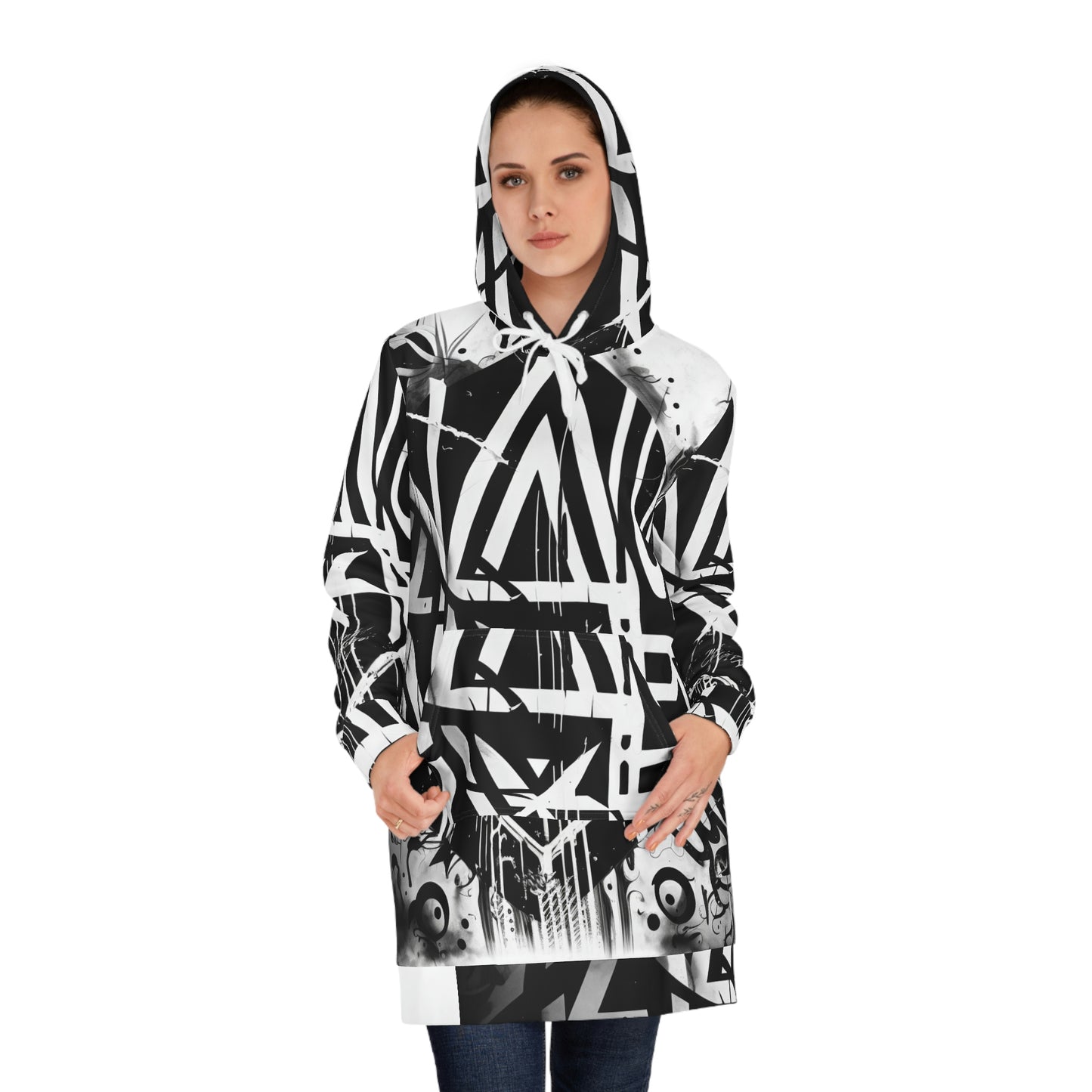 Women's Hoodie Dress (AOP) - FIM 3