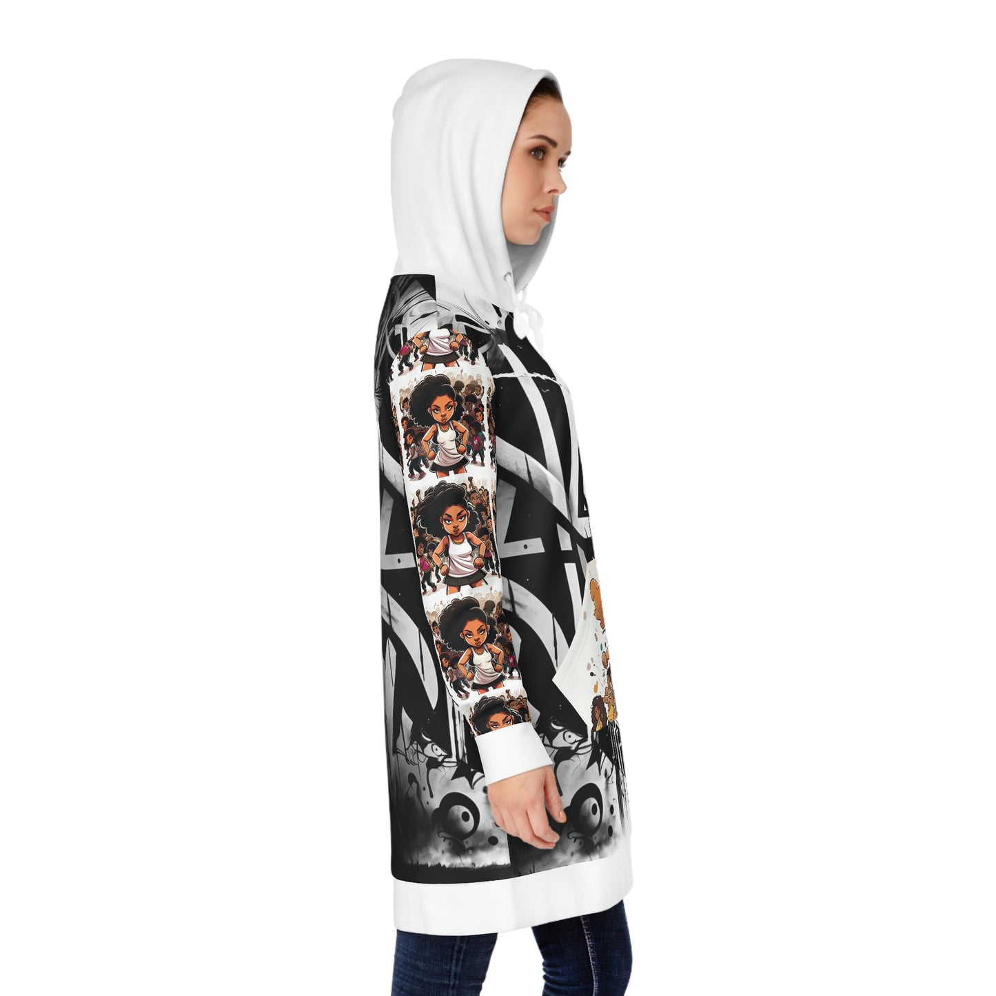 Women's Hoodie Dress (AOP) - Dystopian Camouflage